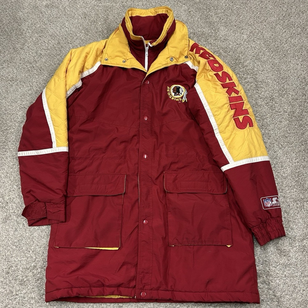 Vintage Starter Washington Redskins Parka Jacket Mens Large 1990s NFL Commanders